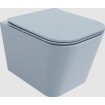 Унітаз безобідковий Mexen Teo Rimless з тонким сидінням soft-close, Duroplast Super Slim, сіро-блакитний матовий