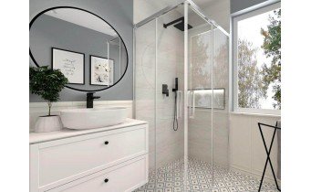 Кругле дзеркало з LED підсвіткою у ванну Elita Sharon Round 60 Black, 60x60x3 см (168121)
