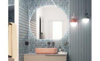 Кругле дзеркало з LED підсвіткою у ванну Elita Round CUT 100, 100x90x2,5 см (168512) Кругле дзеркало з LED підсвіткою у ванну Elita Round CUT 100, 100x90x2,5 см (168512)