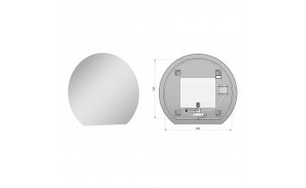 Кругле дзеркало з LED підсвіткою у ванну Elita Round CUT 100, 100x90x2,5 см (168512)