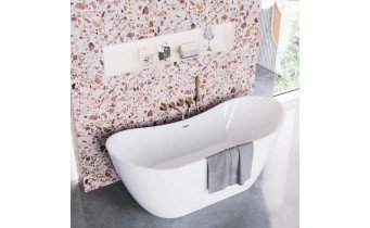 Окремостояча ванна з акрилу Polimat ABI 180x80 см, біла + ніжки (00039)
