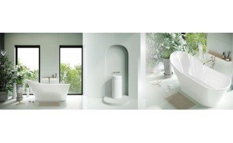 Окремостояча овальна ванна з мармуру Dremex Cozy 171,9x68,6x78,1 см, Gelcoat, білий матовий + сифон