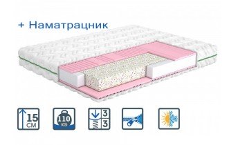 Матрац MatroLuxe Dazy / Дейзі (серія Shine) Наматрасник в комплекті 90х190 (MLNEW-227) Матрац MatroLuxe Dazy / Дейзі (серія Shine) Наматрасник в комплекті 90х190 (MLNEW-227)