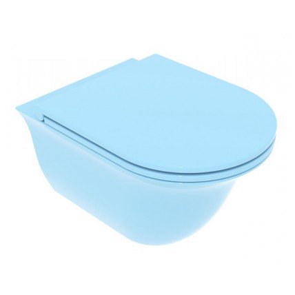 Підвісний унітаз GSG Flut 52,5 см Smart Clean glossy Sky (FLWCSO022)