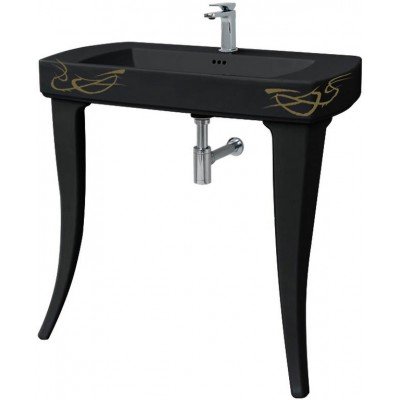 Підвісний умивальник ArtCeram Jazz, gold lettering black (JZL0010306) Підвісний умивальник ArtCeram Jazz, gold lettering black (JZL0010306)