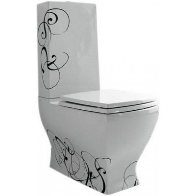 Унітаз моноблок ArtCeram Jazz, black lettering (JZV0030103) Унітаз моноблок ArtCeram Jazz, black lettering (JZV0030103)