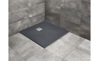 Душовий піддон, камяний Radaway Kyntos C 80x80 см, антрацит (HKC8080-64)