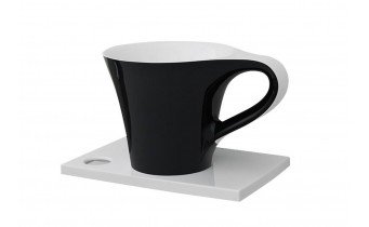 Умивальник на стільницю ArtCeram Oneshot cup, black white (OSL0050150) Умивальник на стільницю ArtCeram Oneshot cup, black white (OSL0050150)