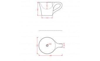 Умивальник на стільницю ArtCeram Oneshot cup, black white (OSL0050150)