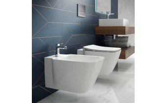 Безобідковий підвісний унітаз + Slim кришка Ideal Standard Strada II AquaBlade 36x54 см, білий глянець (T299701/T360101)