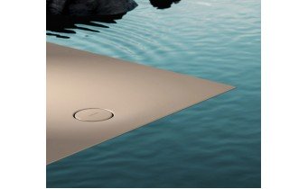 Душовий піддон, камяний Omnires Aquarock M+ 80x120 см, антиковзкий, прямокутний, Бежевий матовий