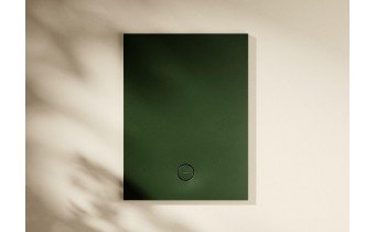 Душовий піддон, камяний Omnires Aquarock M+ 80x120 см, антиковзкий, прямокутний, Оливковий-зелений матовий