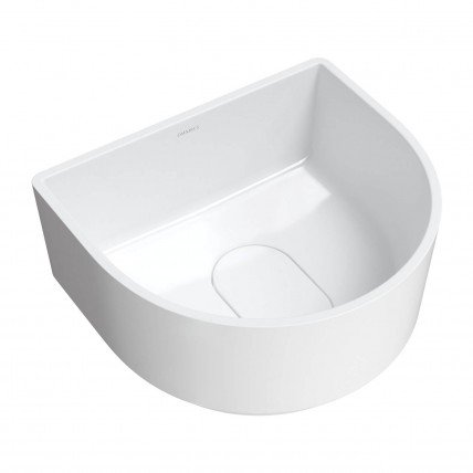 Умивальник на стільницю Omnires Cadence M+ 42x37 см, білий глянцевий (CADENCE420BP)