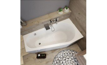 Акрилова ванна Riho Delta Plug & Play 160x80 L, асиметрична + ніжки (BD43005)