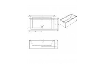 Акрилова ванна Riho Lugo Plug & Play 190x90 L, пряма + ніжки (BD70005)