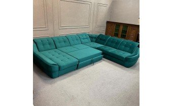 Кутовий розкладний диван ВІКОМеблі Спейс XXL / Space XXL, смарагд (Viko-XXL7)