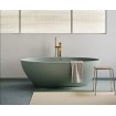Окремостояча кам'яна ванна овальна Solidtech 165х80 см, колір зелений - Acqua satinato, штучний камінь