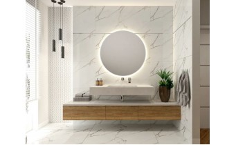 Кругле дзеркало з LED підсвіткою у ванну Elita Sharon Round 60 White, 60x60x3 см (168124)