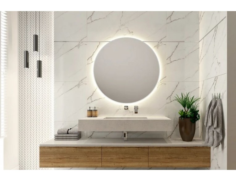 Кругле дзеркало з LED підсвіткою у ванну Elita Round 120, 120x120x2,5 см (168513)