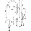 Змішувач для кухні Armatura Angelit (6713-915-40)