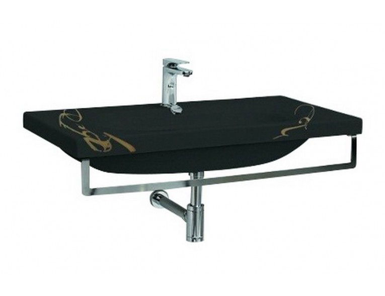 Підвісний умивальник ArtСeram Blend, gold lettering on black (BLL0060306)