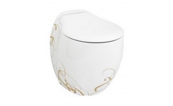 Підлоговий унітаз ArtCeram Blend, gold lettering (BLV0020106)