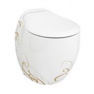 Підлоговий унітаз ArtCeram Blend, gold lettering (BLV0020106) Підлоговий унітаз ArtCeram Blend, gold lettering (BLV0020106)