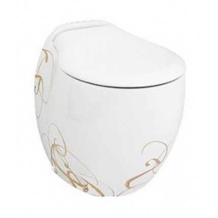 Підлоговий унітаз ArtCeram Blend, gold lettering (BLV0020106)