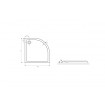 Піддон півкруглий EXCELLENT Sense 900x900, низький (BREX.SEN09WHN)
