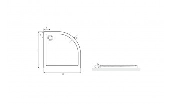 Піддон півкруглий EXCELLENT Sense 900x900, низький (BREX.SEN09WHN)