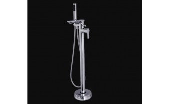 Підлоговий змішувач для окремостоячої ванни Invena Glamour / Гламур 101,5 см, з лійкою, хромований (BW-02-W01-V) Підлоговий змішувач для окремостоячої ванни Invena Glamour / Гламур 101,5 см, з лійкою, хромований (BW-02-W01-V)