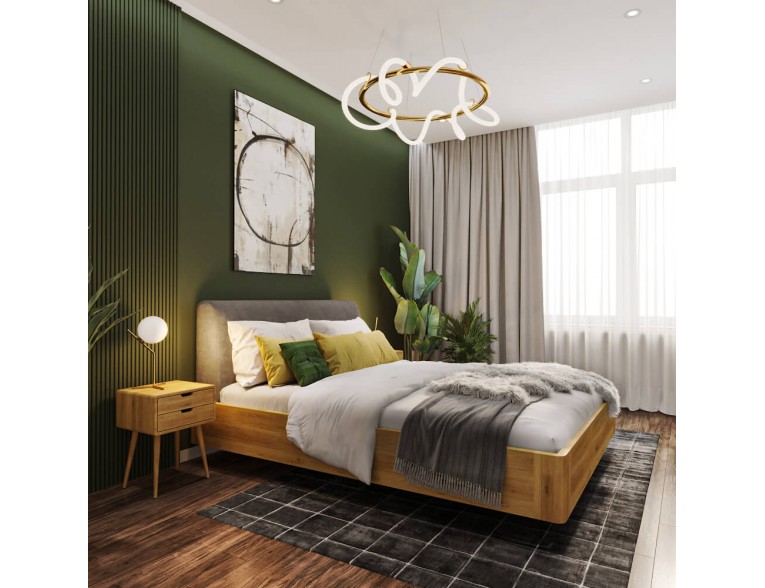 Двоспальне ліжко WoodSoft Berlin / Берлін 160x200 (Berlin160200JAS)