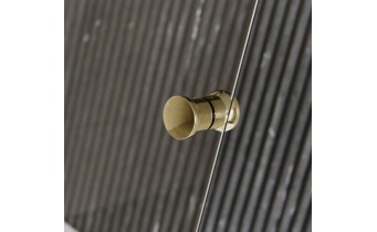Душова шторка на ванну Besco Easy Slide Gold / колір золота 1000x1500 мм, на 2 секції, розсувні, відкривана 180 градусів, прозоре скло (PESG-2S)