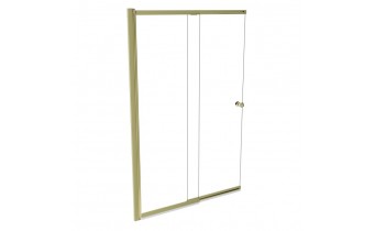 Душова шторка на ванну Besco Easy Slide Gold / колір золота 1000x1500 мм, на 2 секції, розсувні, відкривана 180 градусів, прозоре скло (PESG-2S)