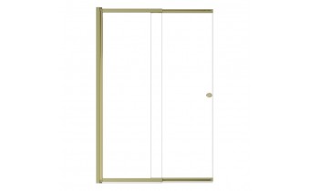 Душова шторка на ванну Besco Easy Slide Gold / колір золота 1000x1500 мм, на 2 секції, розсувні, відкривана 180 градусів, прозоре скло (PESG-2S)