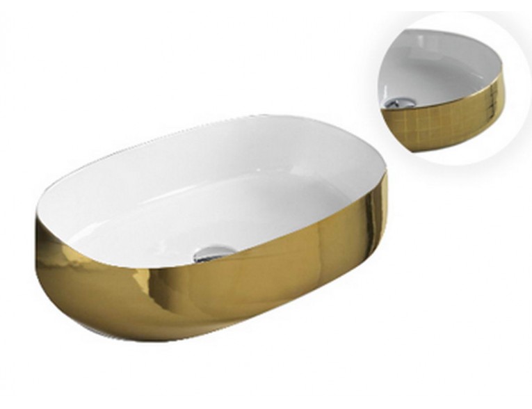 Умивальник на стільницю ArtCeram Cognac 55, gold mosaic (COL0030159)