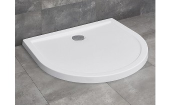 Душовий піддон напівкруглий Radaway Delos P 100x90x5 см, білий (4Z19035-03N) Душовий піддон напівкруглий Radaway Delos P 100x90x5 см, білий (4Z19035-03N)