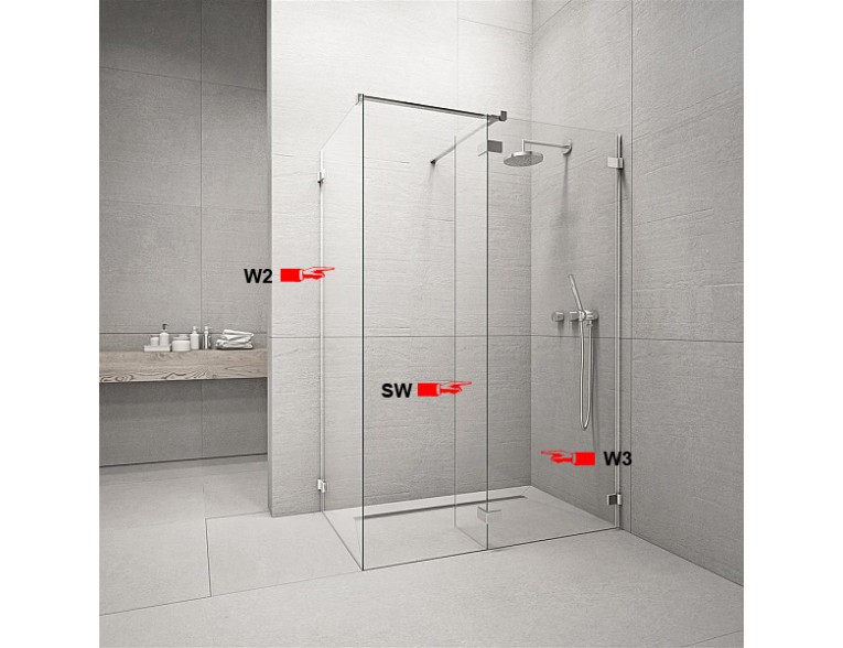 Бокова Стінка для душової кабіни Radaway Euphoria W2 90 (383121-01-01)