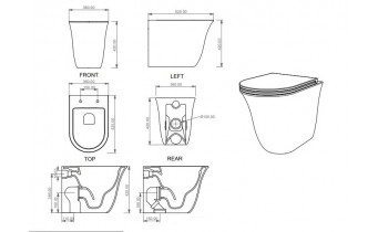 Унітаз підлоговий GSG Flut 52,5 см Smart Clean Olive (FLWC01026)