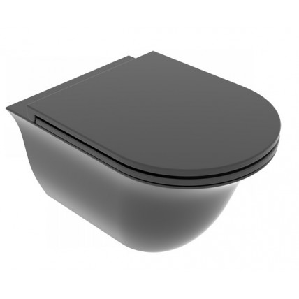 Підвісний унітаз GSG Flut 52,5 см Smart Clean matt Black (FLWCSO003)