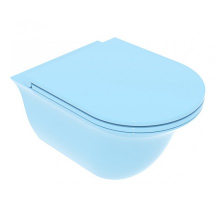 Підвісний унітаз GSG Flut 52,5 см Smart Clean matt Sky (FLWCSO023)