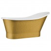 Окремостояча кам'яна ванна Besco Gloria Glam 150x66, золота з сифоном click / clack (WMD-150-GLZ) Окремостояча кам'яна ванна Besco Gloria Glam 150x66, золота з сифоном click / clack (WMD-150-GLZ)