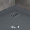 Душовий піддон, камяний Radaway Kyntos A 80x80 см, антрацит (HKA8080-64) Душовий піддон, камяний Radaway Kyntos A 80x80 см, антрацит (HKA8080-64)