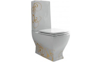 Унітаз моноблок ArtCeram Jazz, gold lettering (JZV0030106) Унітаз моноблок ArtCeram Jazz, gold lettering (JZV0030106)