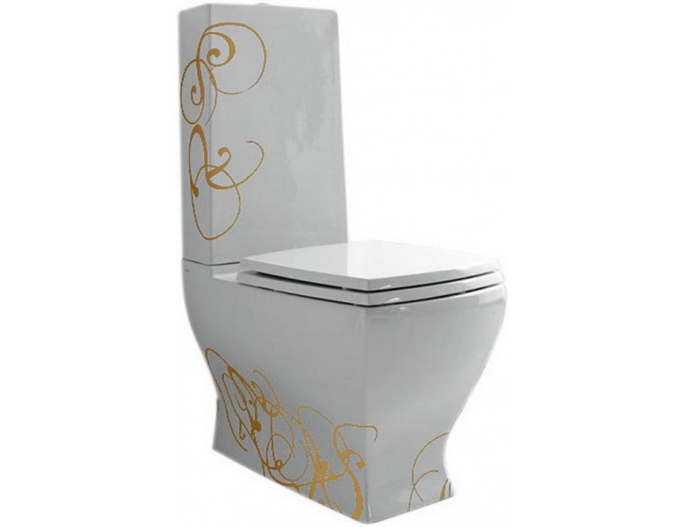 Унітаз моноблок ArtCeram Jazz, gold lettering (JZV0030106)