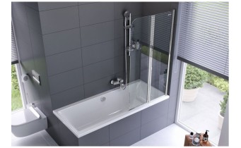 Шторка для ванни EXCELLENT AXEL 800x1400, двосекційна права (KAAX.1309.800.PR)