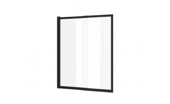 Душова шторка для ванни розсувна Excellent Liner Black 110x140, двосекційна, чорний матовий (KAEX.2930.1100.LP)