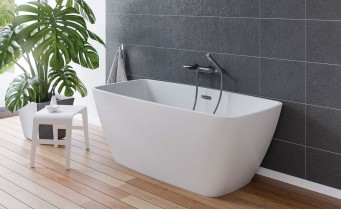 Окремостояча прямокутна ванна з акрилу Deante Anemon 150x72x58 см, білий глянцевий + сифон Окремостояча прямокутна ванна з акрилу Deante Anemon 150x72x58 см, білий глянцевий + сифон