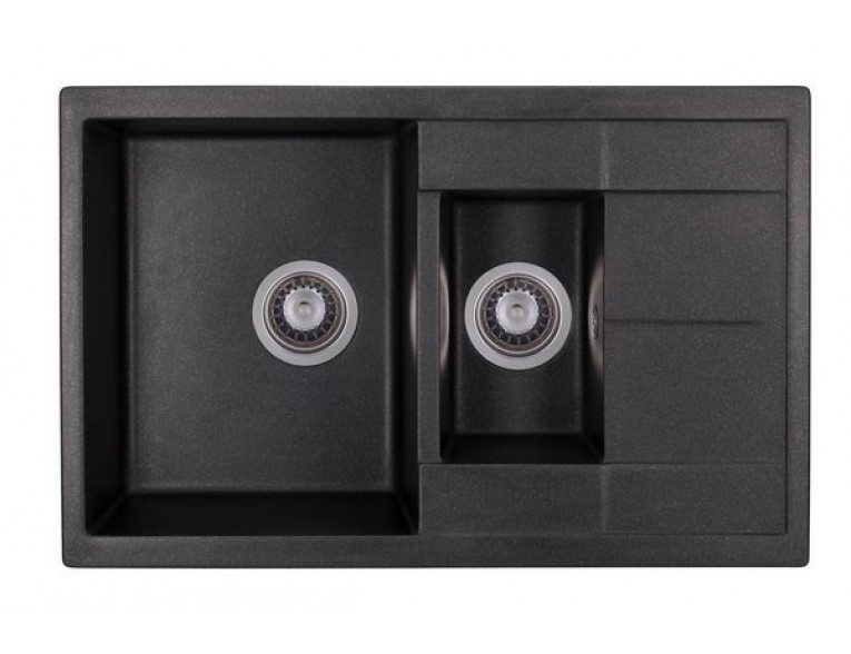 Кухонна мийка Granado Leon 765x490 мм, black shine (1001)