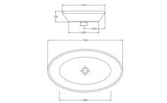 Умивальник на стільницю ArtCeram Oval, white (OVL0010100)